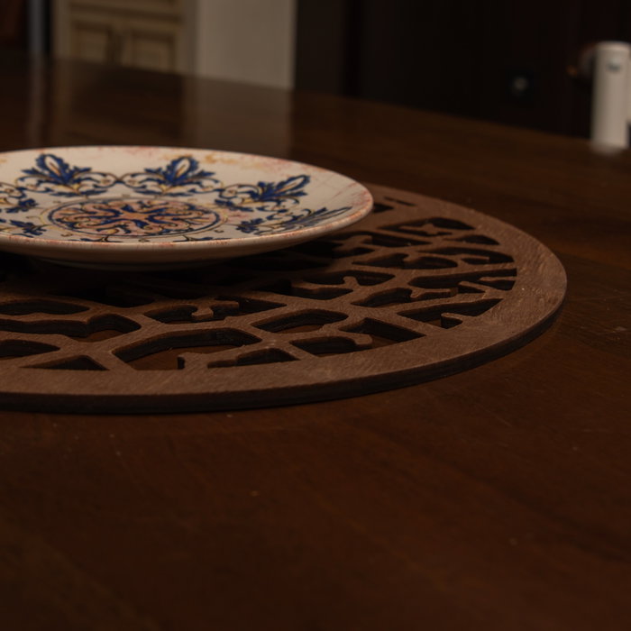 Hermia Juego de Salvamanteles Coral - Wenge (4 piezas)